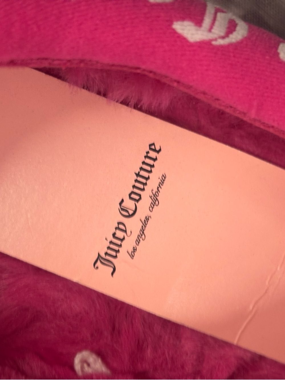 Juicy Couture Hot Pink Fuzzy Slip-On Mules - Picture 5 of 12